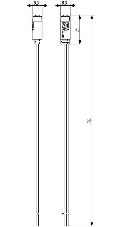 Tlivka LED 12-24V 0,1W svetlo modra