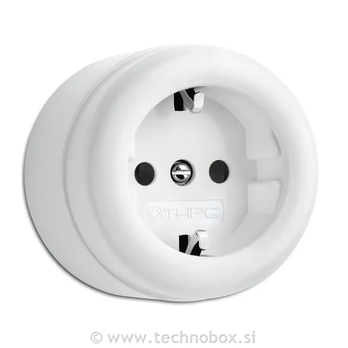 Vtičnica n/o 250V Duroplast bela