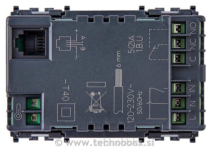 Termostat touch tedenski 230V 3M bel