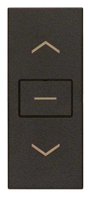 Stikalo 1-0-2 za rolete črn LINEA