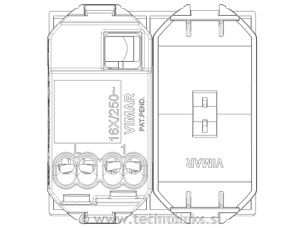 Stikalo navadno 1P 16AX 2M karbon mat
