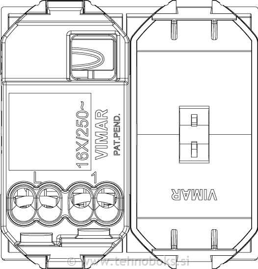 Stikalo navadno 16A 2M, belo 09001.2
