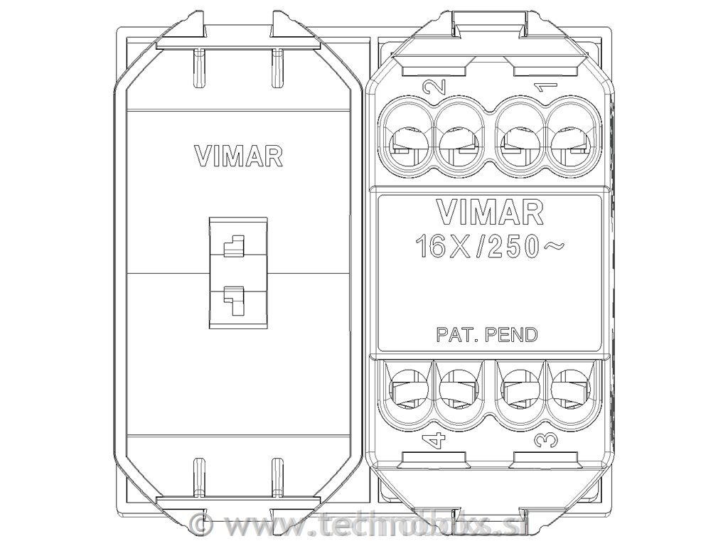 Stikalo križno 16A 2M črno 9013.2.CM