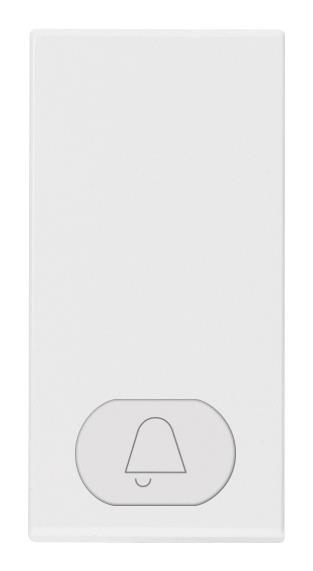 Tipka stikala 1M bela simbol zvonec