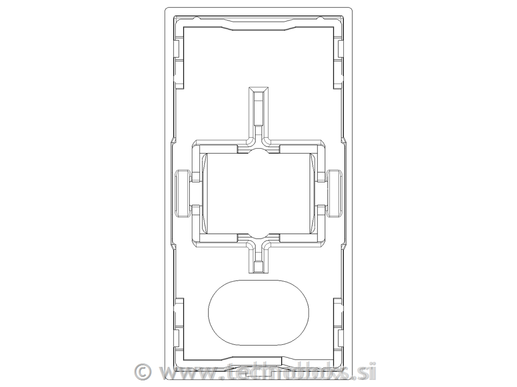 Tipka stikala 1M bela simbol zvonec