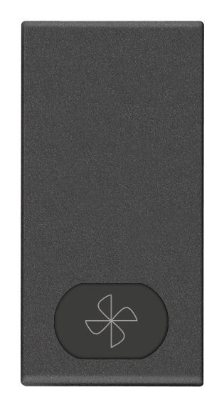 Tipka stikala 1M karbon mat črna sim.ven