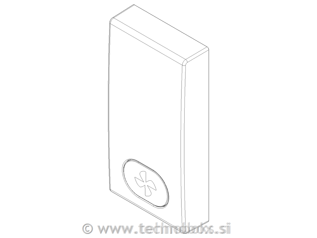 Tipka stikala 1M bela simbol ventilator