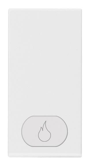 Tipka stikala 1M bela simbol plamen