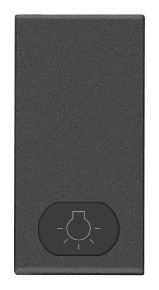 Tipka stikala 1M karbon mat črna sim.luč