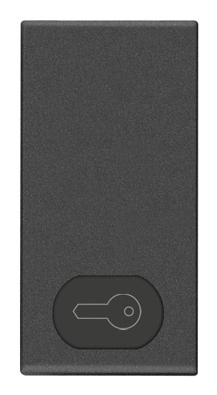 Tipka stikala 1M karb.mat črna sim.klju