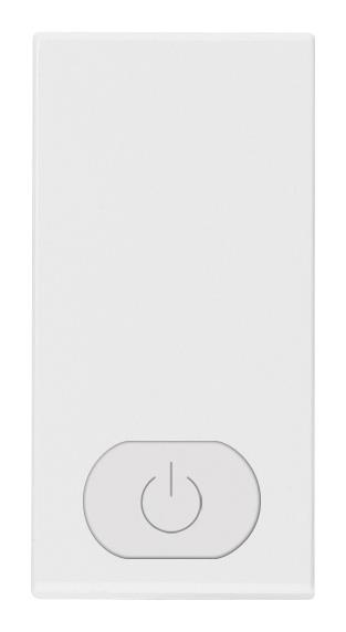Tipka stikala 1M bela simbol ON
