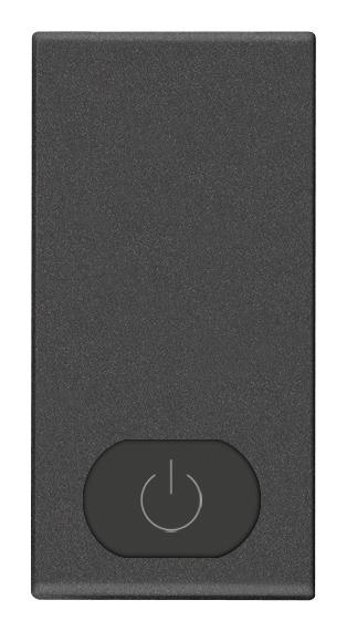 Tipka stikala 1M karbon mat črna sim.ON