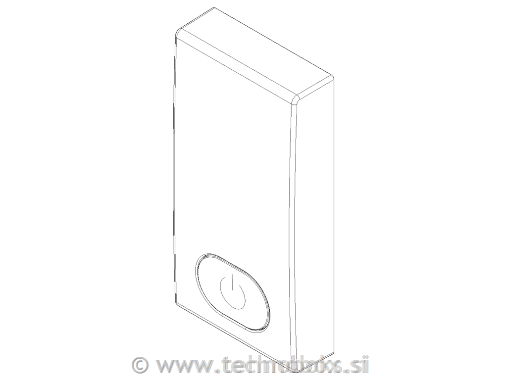 Tipka stikala 1M bela simbol ON