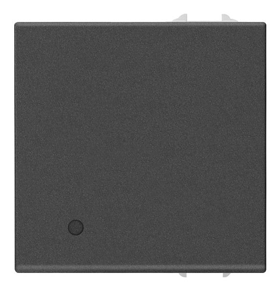 Tipka stikala 2M karbon mat črna osvetlj