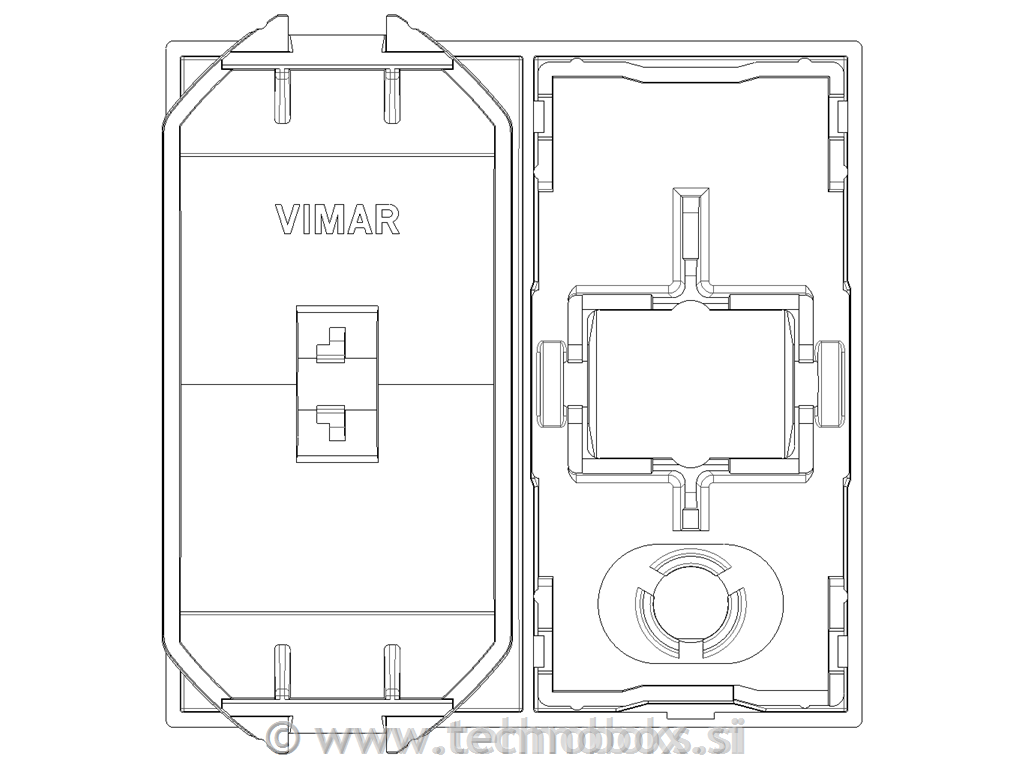 Tipka stikala 2M karbon mat črna osvetlj