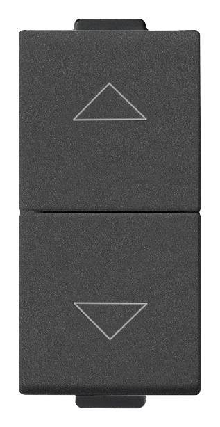 Stikalo za rolete 1-0-2 10A karbon mat č