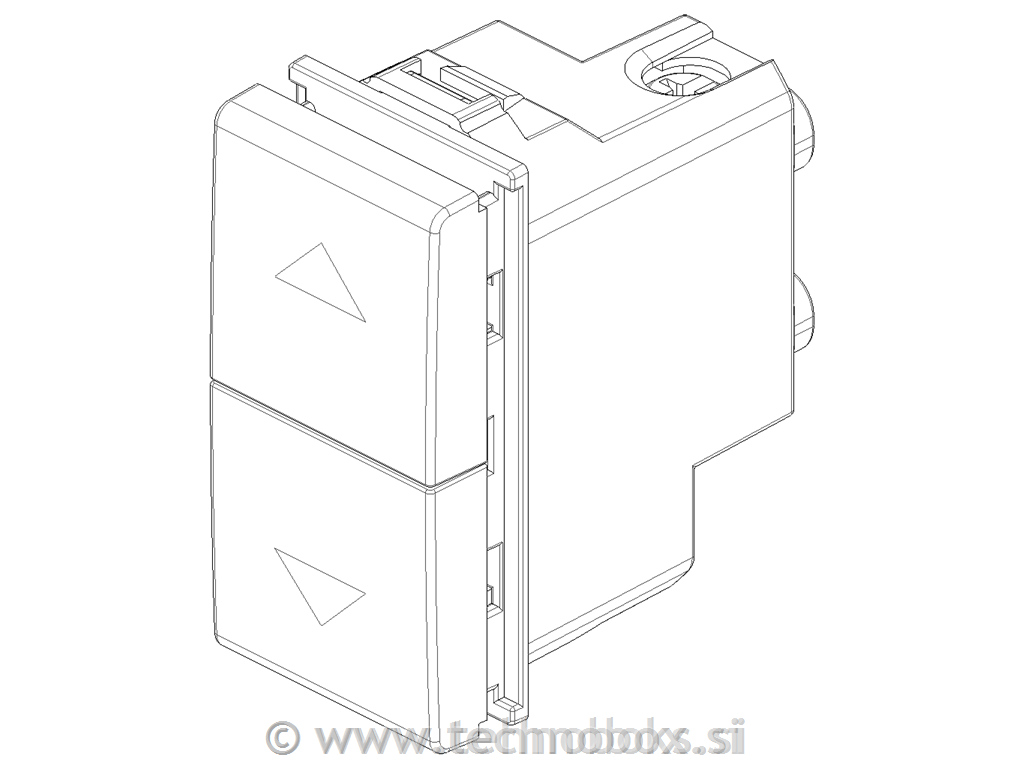Tipkalo za rolete 1-0-2 10A karbon mat č