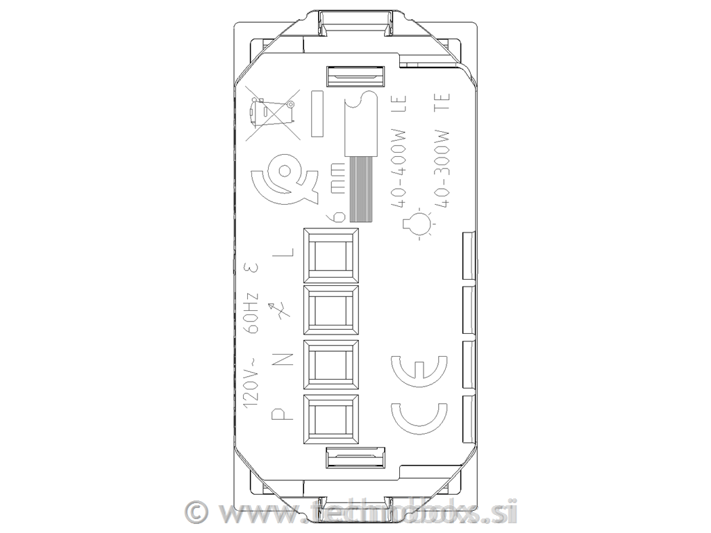 Regulator 120V univerzalni karbon mat