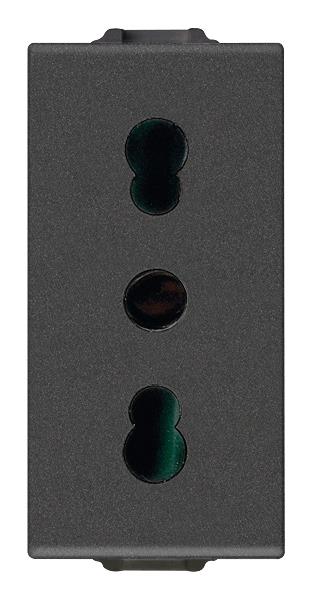 Vtičnica EURO 220V 1M, karbon mat črna