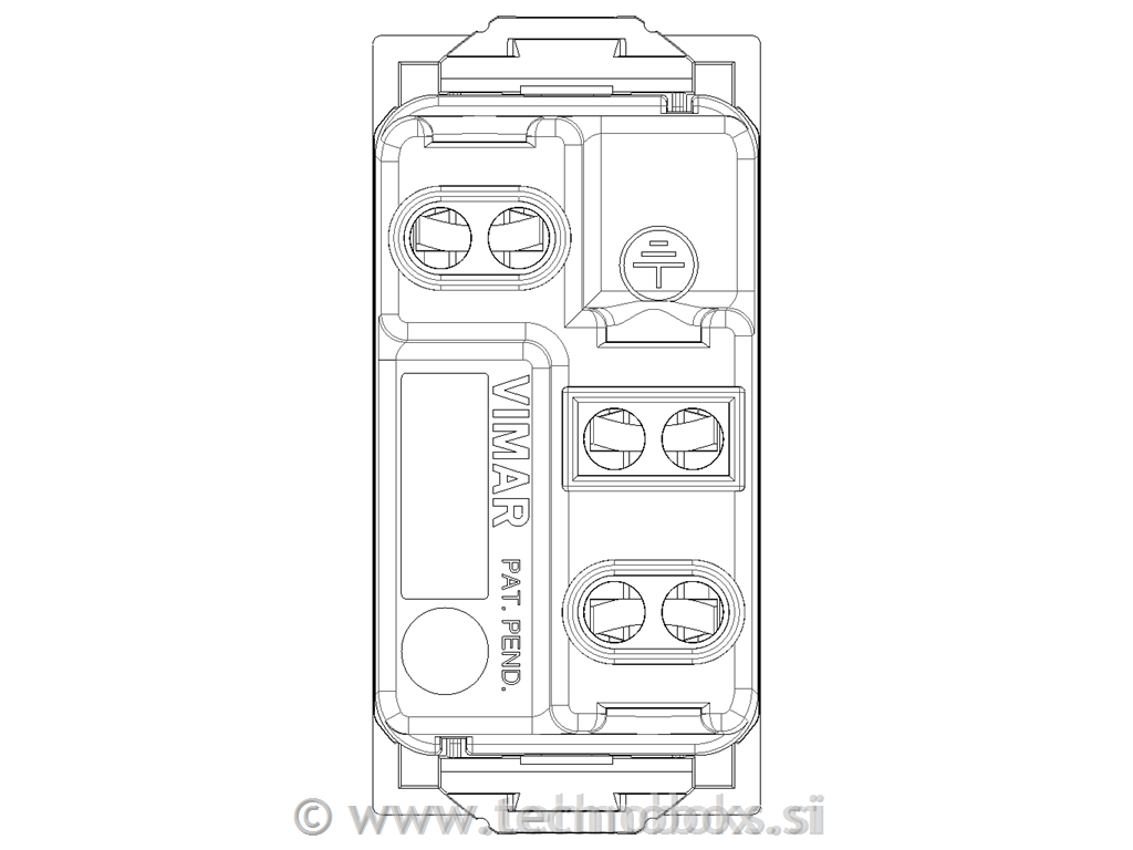 Vtičnica EURO 220V 1M, karbon mat črna