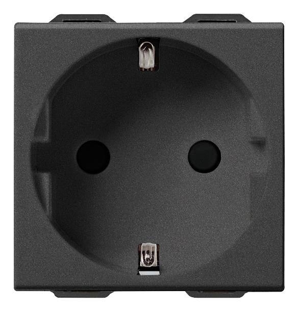 Vtičnica šuko 220V 2M karbon mat črna