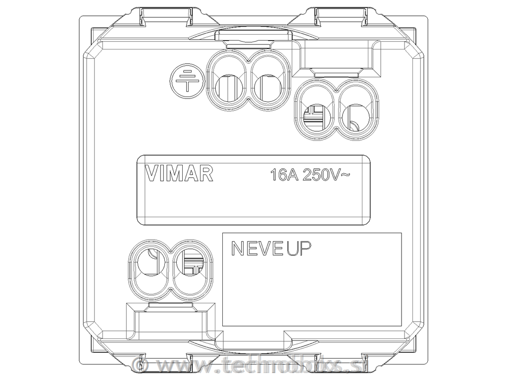 Vtičnica šuko 220V 2M karbon mat črna