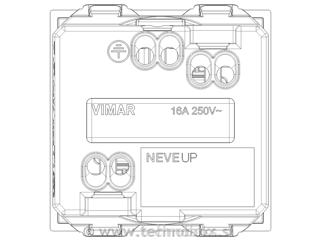 Vtičnica šuko 2M s pokrov.09208.C bela