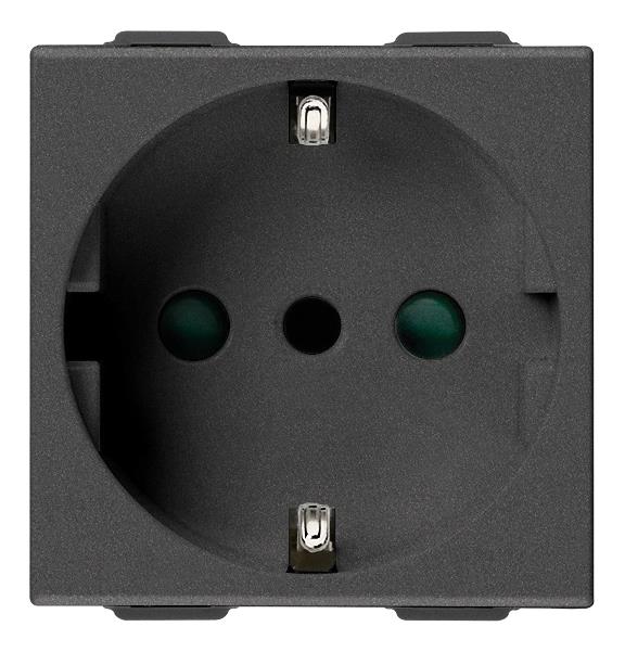 Vtičnica šuko 220V 2M karbonski mat