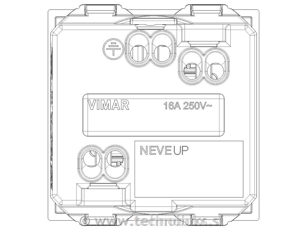 Vtičnica šuko 220V 2M karbonski mat