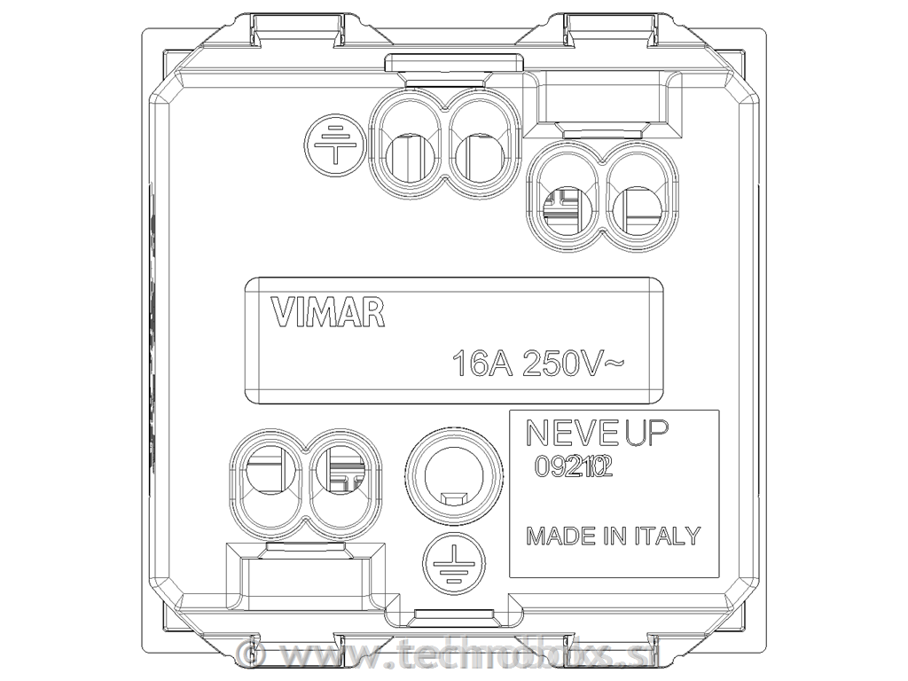 Vtičnica 2P+E 16A univerzalna karbon mat