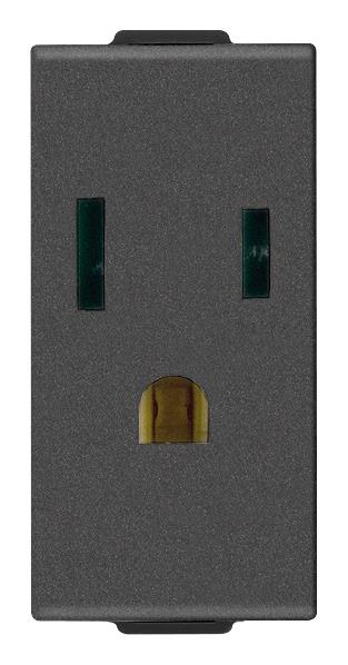 Vtičnica 2P+E 15A USA+SASO karb. mat