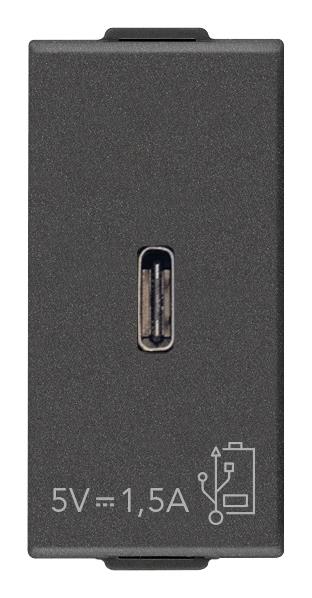 Vtičnica USB-C 5V 1,5A 1M karbon. mat
