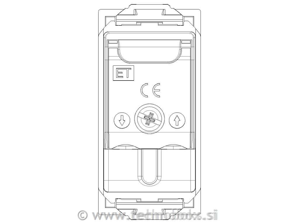 Vtičnica TV prehodna 1M 9300.10