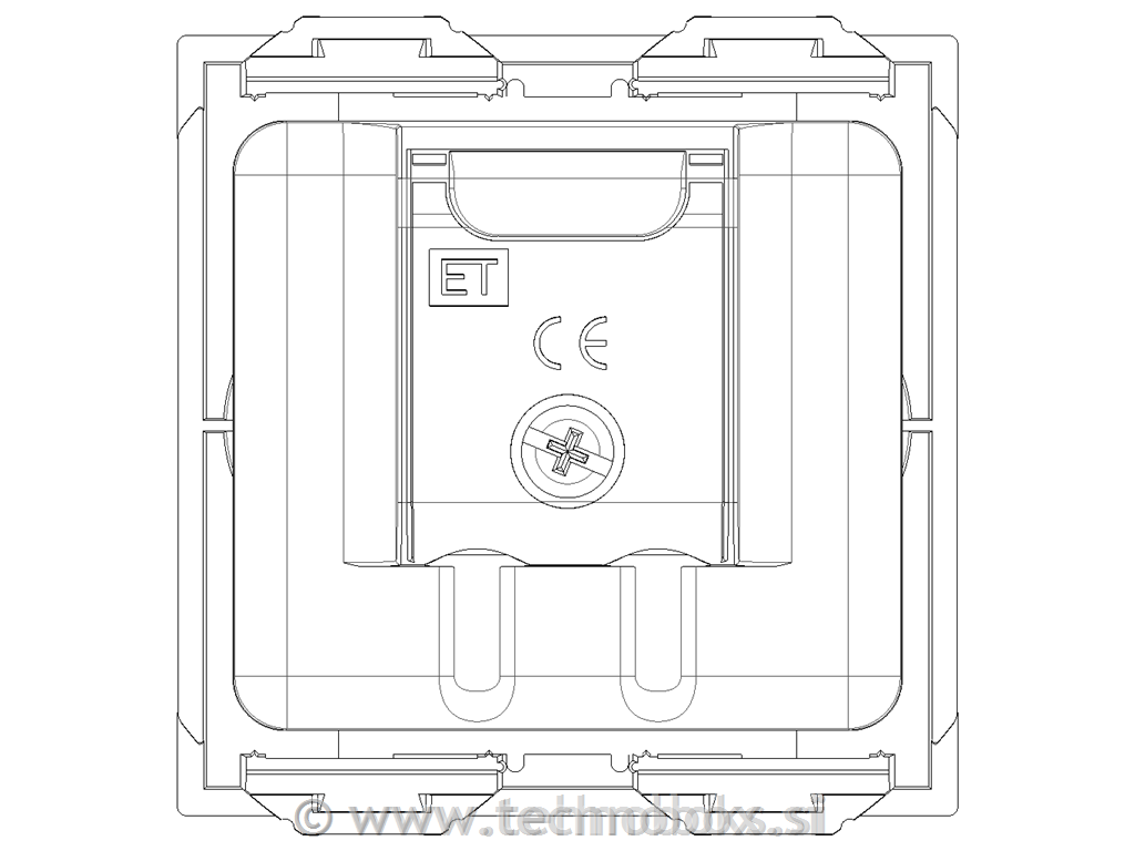 Vtičnica enojna dva izhoda TV-RD-SAT bel