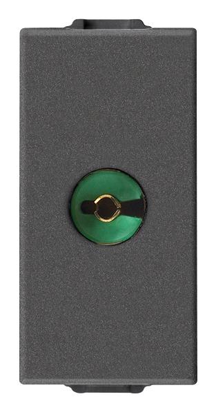 Vtičnica enojna TV IEC karbonski mat