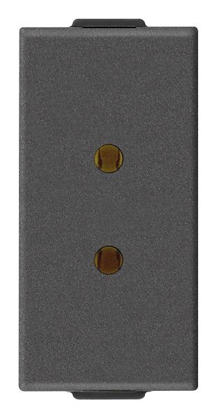 Vtičnica 2P 6A 24V SELV karbonski mat