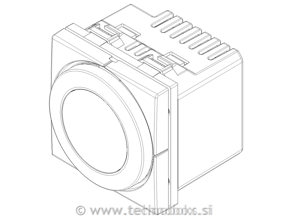 Termostat digitalni 2M rotacijski kar.čr