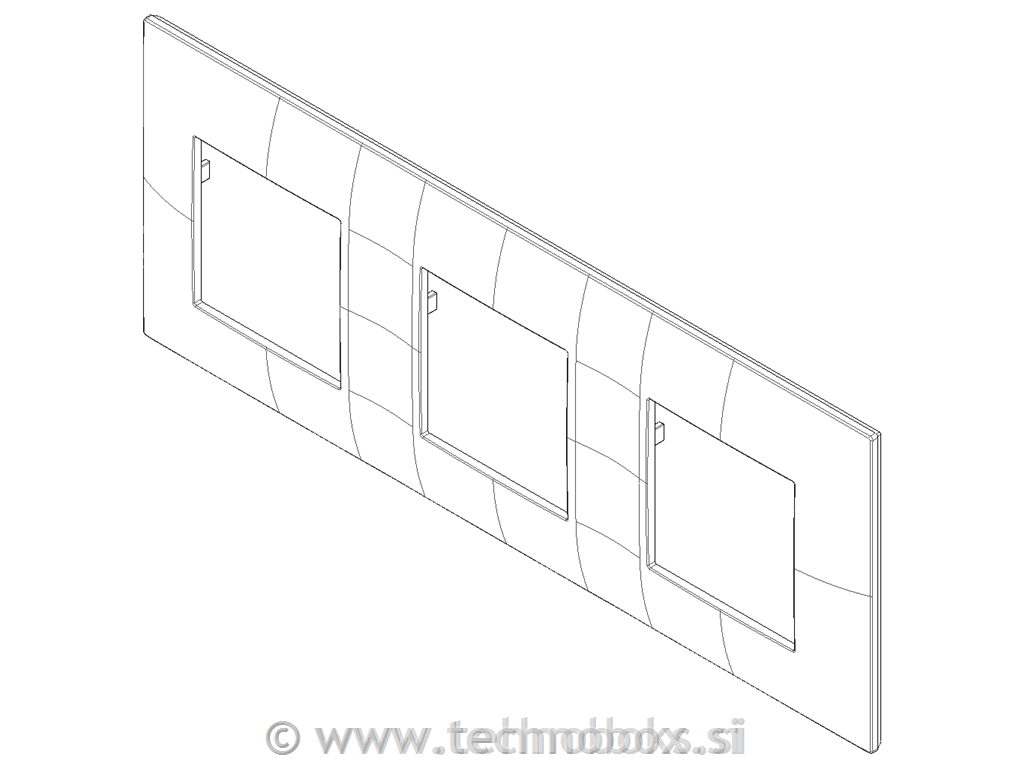 Okrasni okvir 3X2M bel mat