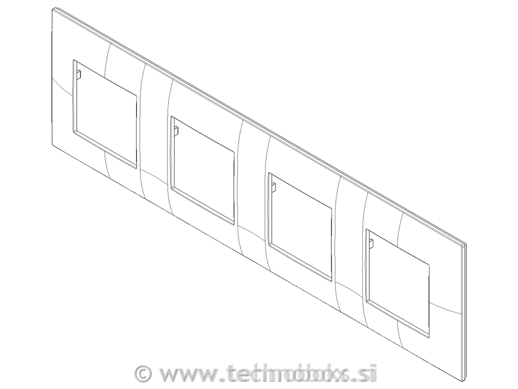 Okrasni okvir 4X2M bel sijaj
