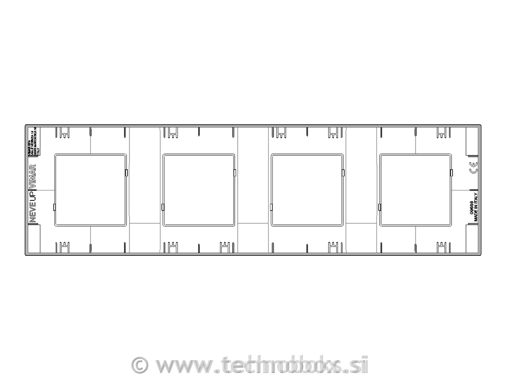 Okvir okrasni 8M (2+2+2+2)x71mm bež