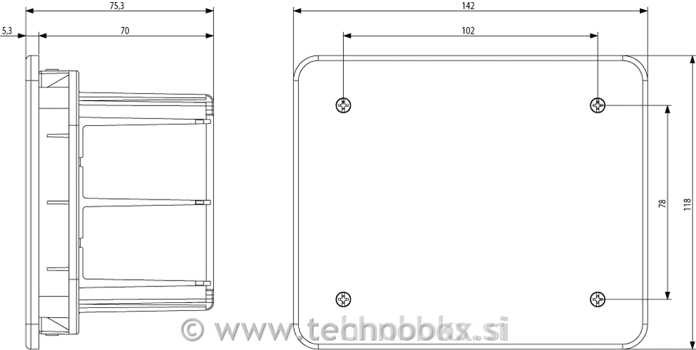 Doza razv. P/O za beton 116x92x70 V70003