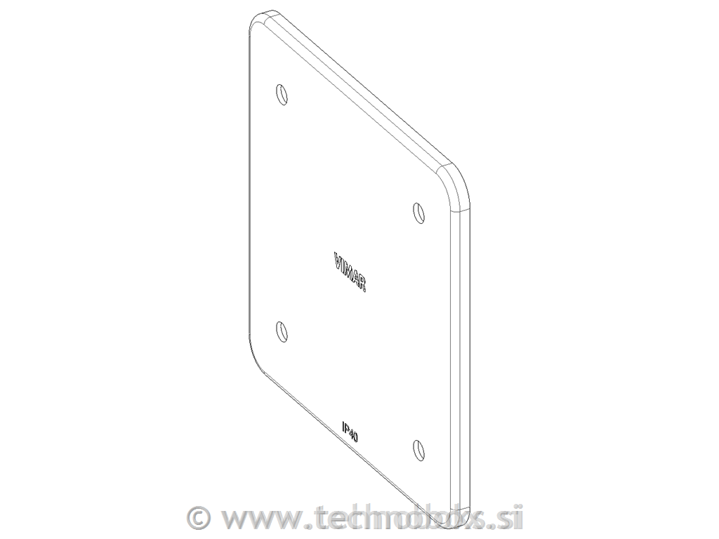 Zaščitni pokrov za dozo 92x92mm beli