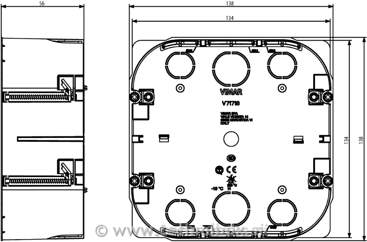 Doza p/o za votle stene 8M V71718