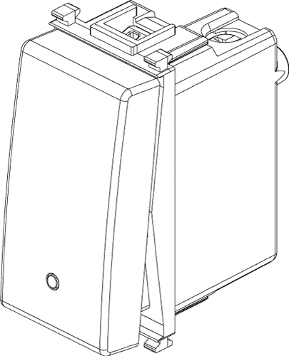 Stikalo navadno 1M srebrn 14000.SL