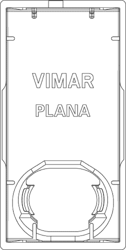 Tipka VIMAR Olana 1M simbol luč srebrna