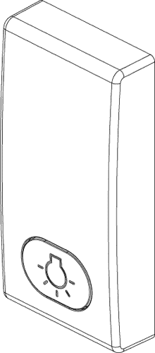 Tipka VIMAR Olana 1M simbol luč srebrna