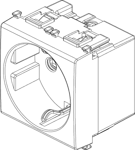 Vtičnica šuko 230V 2M sre. 14208.SL