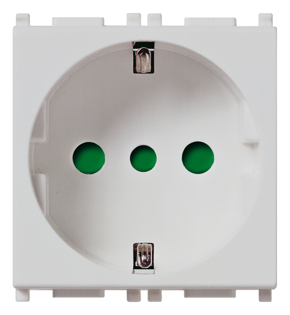 Vtičnica šuko 2M srebrna 14209.SL