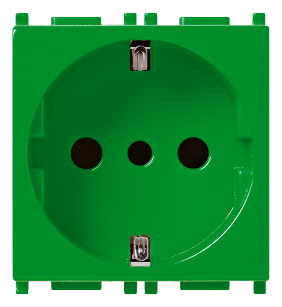 Vtičnica šuko 2M zelena 14209.V