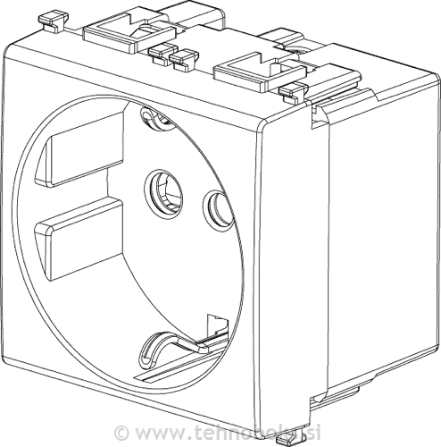 Vtičnica šuko 2M zelena 14209.V